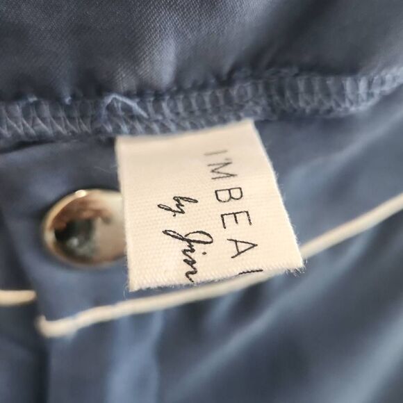 I M Beautiful by Jin Park, Slate Blue Pants trimmed with White Piping,, sz. 30/3 - Picture 7 of 8